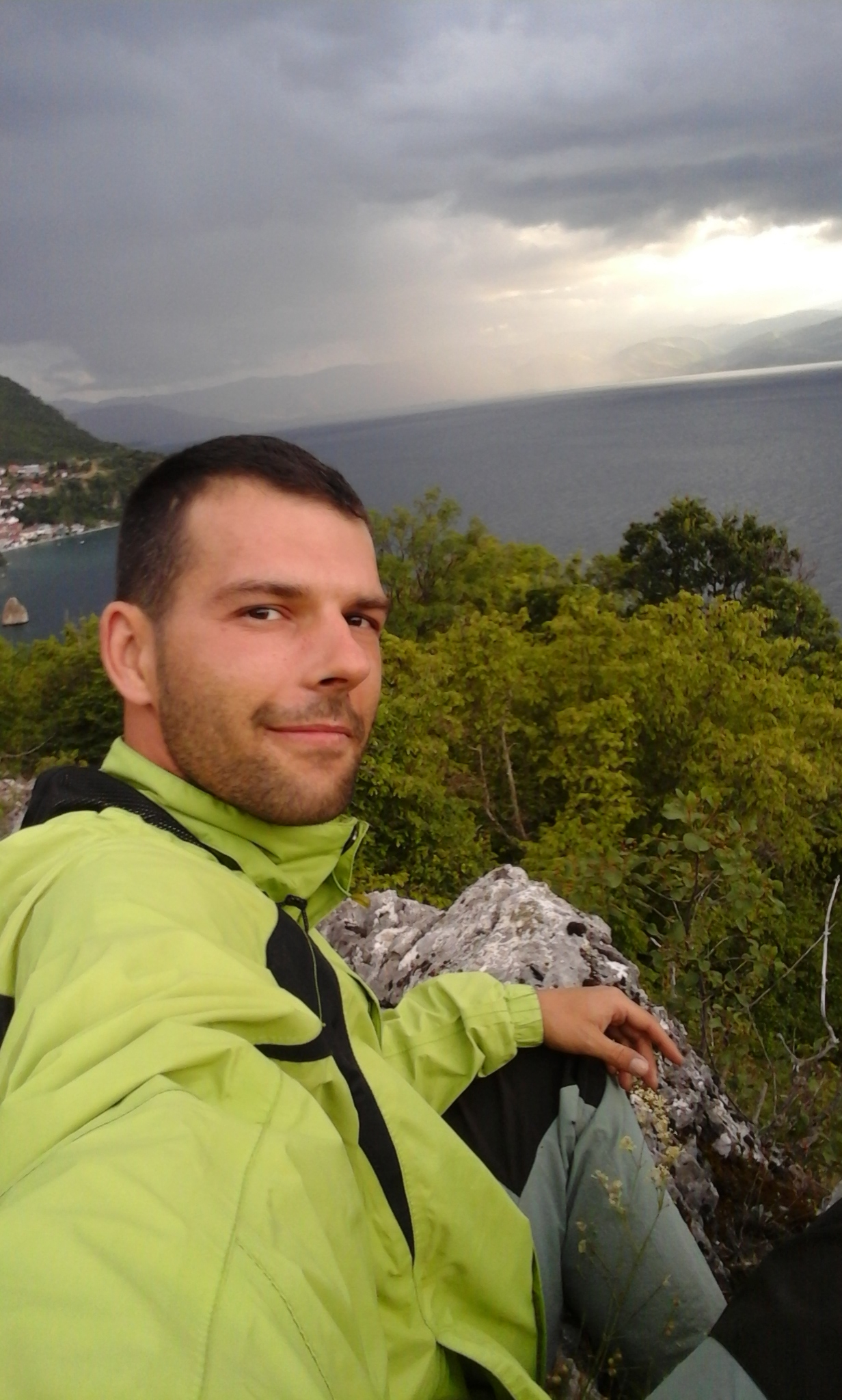 Blazhe Popov above Lake Ohrid