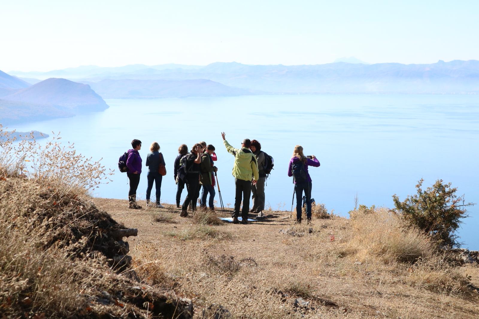 Travellers above Lake Ohrid