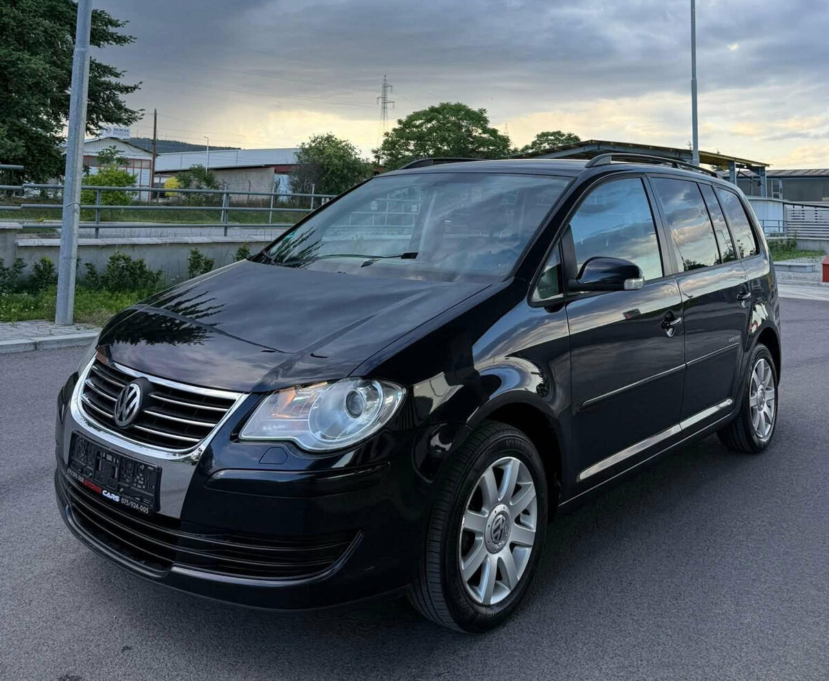 Our Volkswagen Touran seen from the front