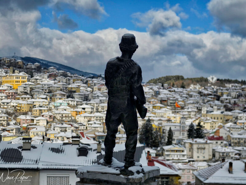 Monument of Pitu Guli ( Nacional Hero ) in the town of Krushevo