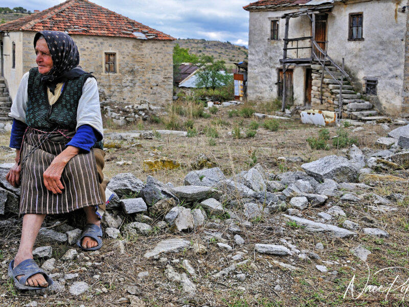 Grandmother in a village in Mariovo region