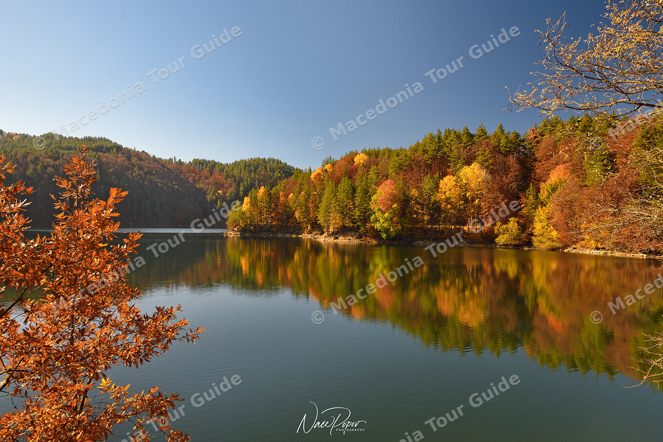 Berovo Lake in autumn