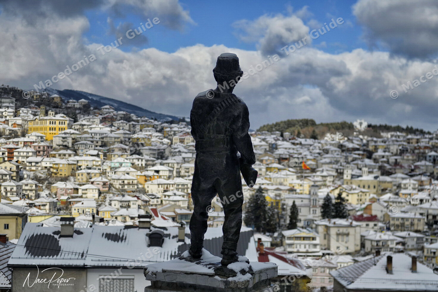 Monument of Pitu Guli ( Nacional Hero ) in the town of Krushevo