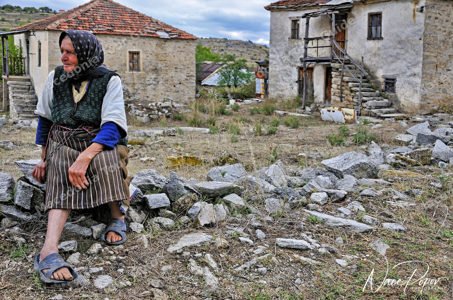 Grandmother in a village in Mariovo region