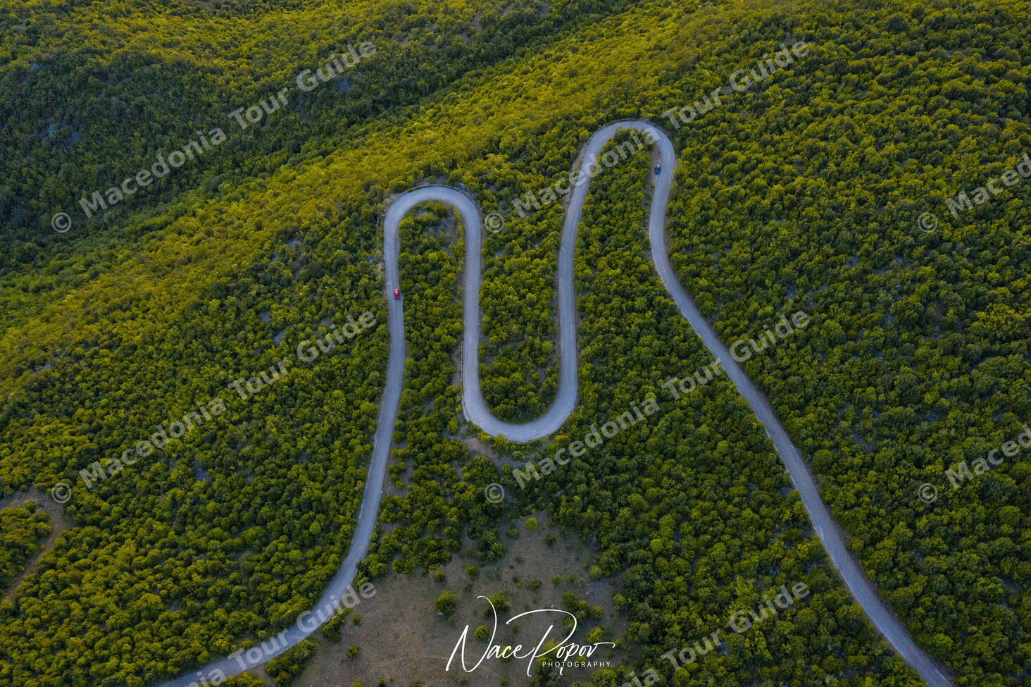 Road through the NP Galicica in form of letter M
