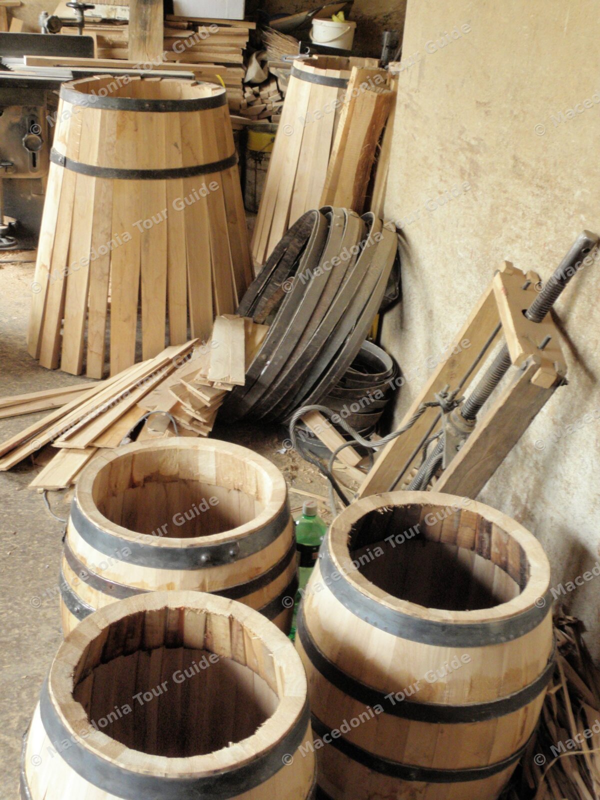 Wood barrels workshop in Krushevo