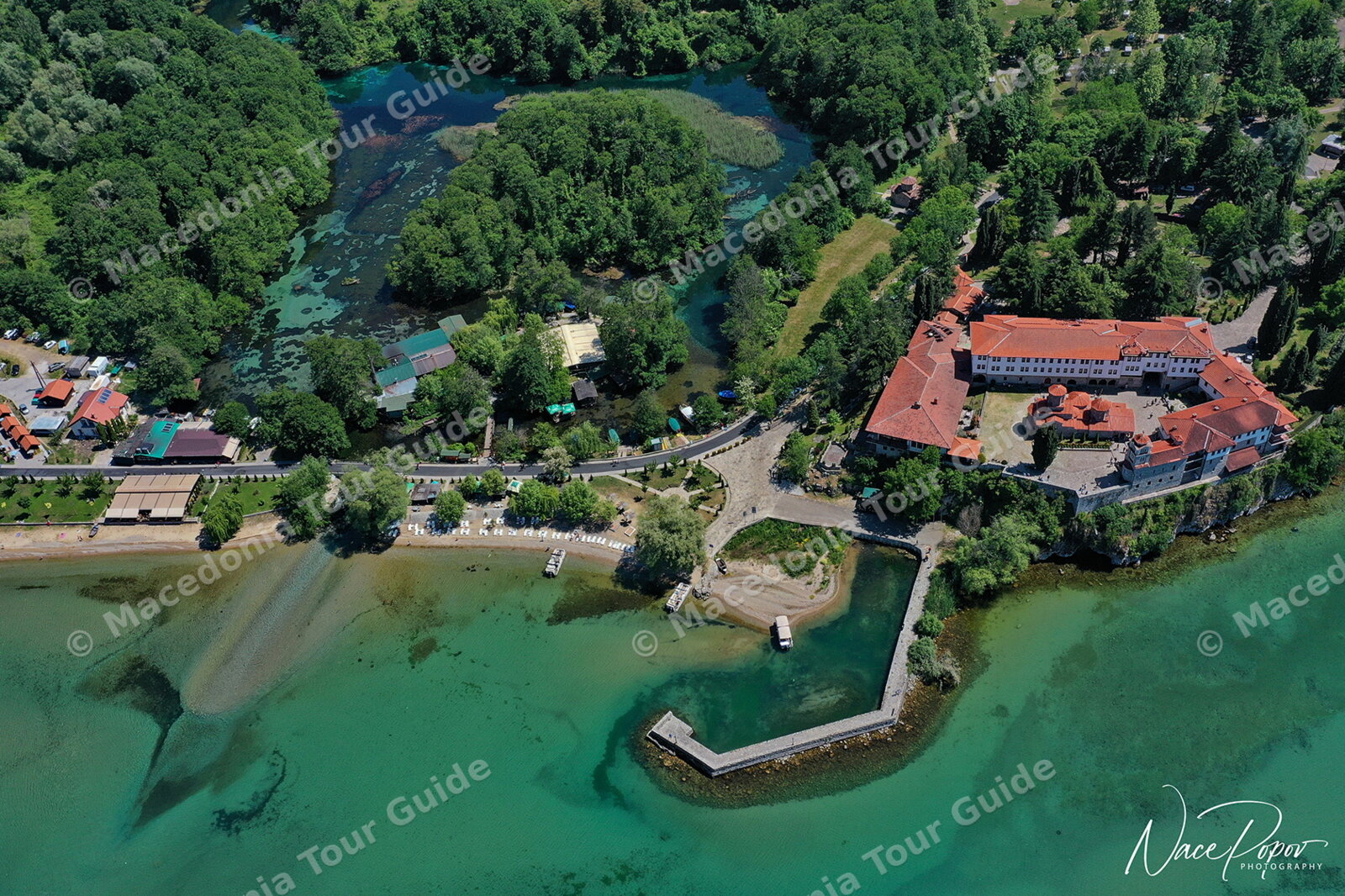 St. Naum Monastery and the springs of the river Black Drim