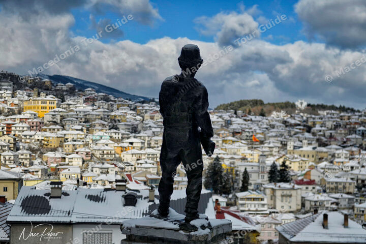 Monument of Pitu Guli ( Nacional Hero ) in the town of Krushevo